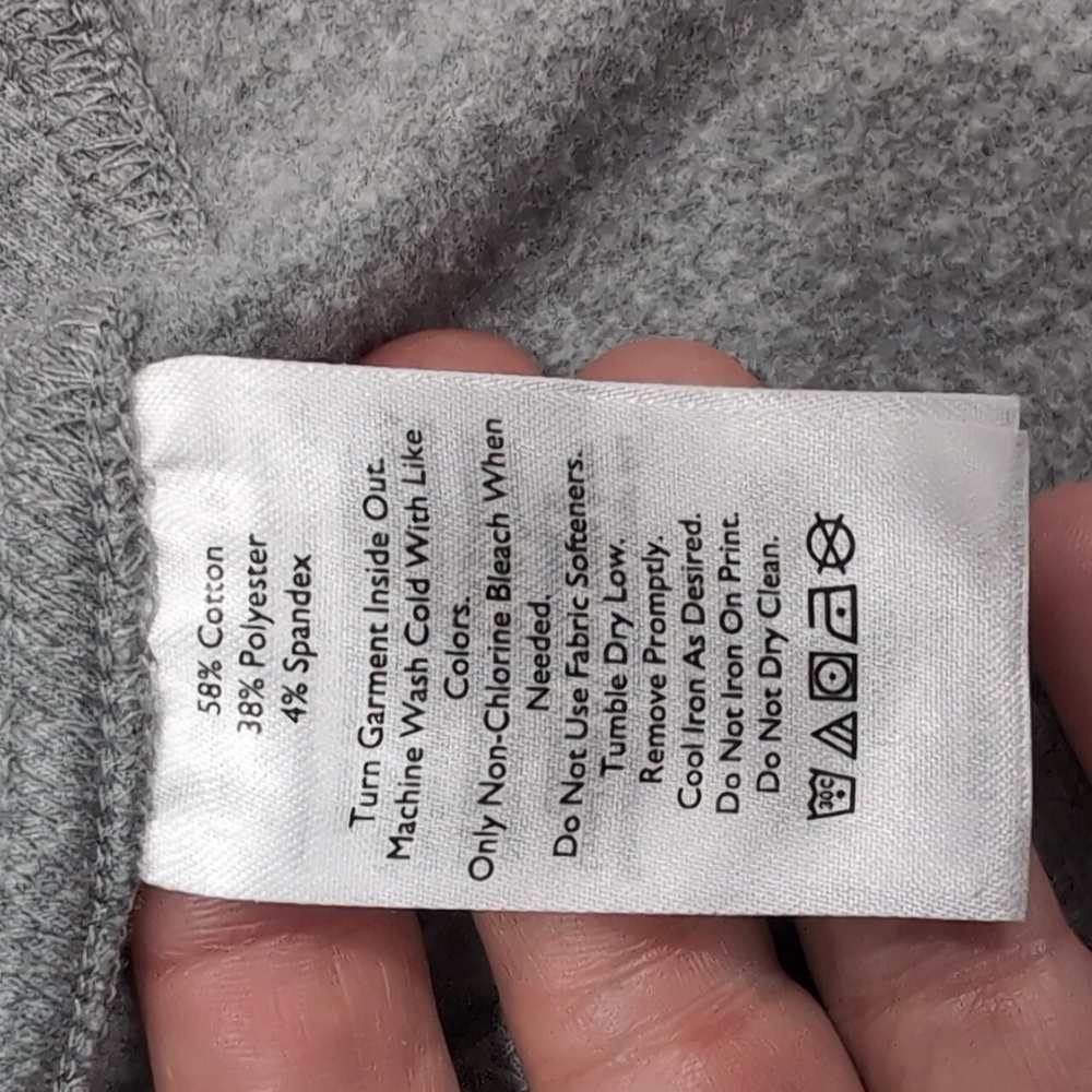 Eddie Bauer full zip hoodie sweatshirt jacket, gray, women's XL, thumb holes - Picture 13 of 14